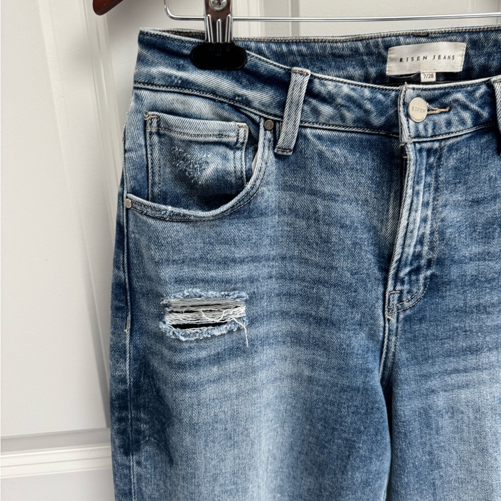 Women's Blue Star Straight Leg Jeans size 27 - Picture 5 of 9